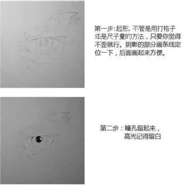 素描眼睛画法教程