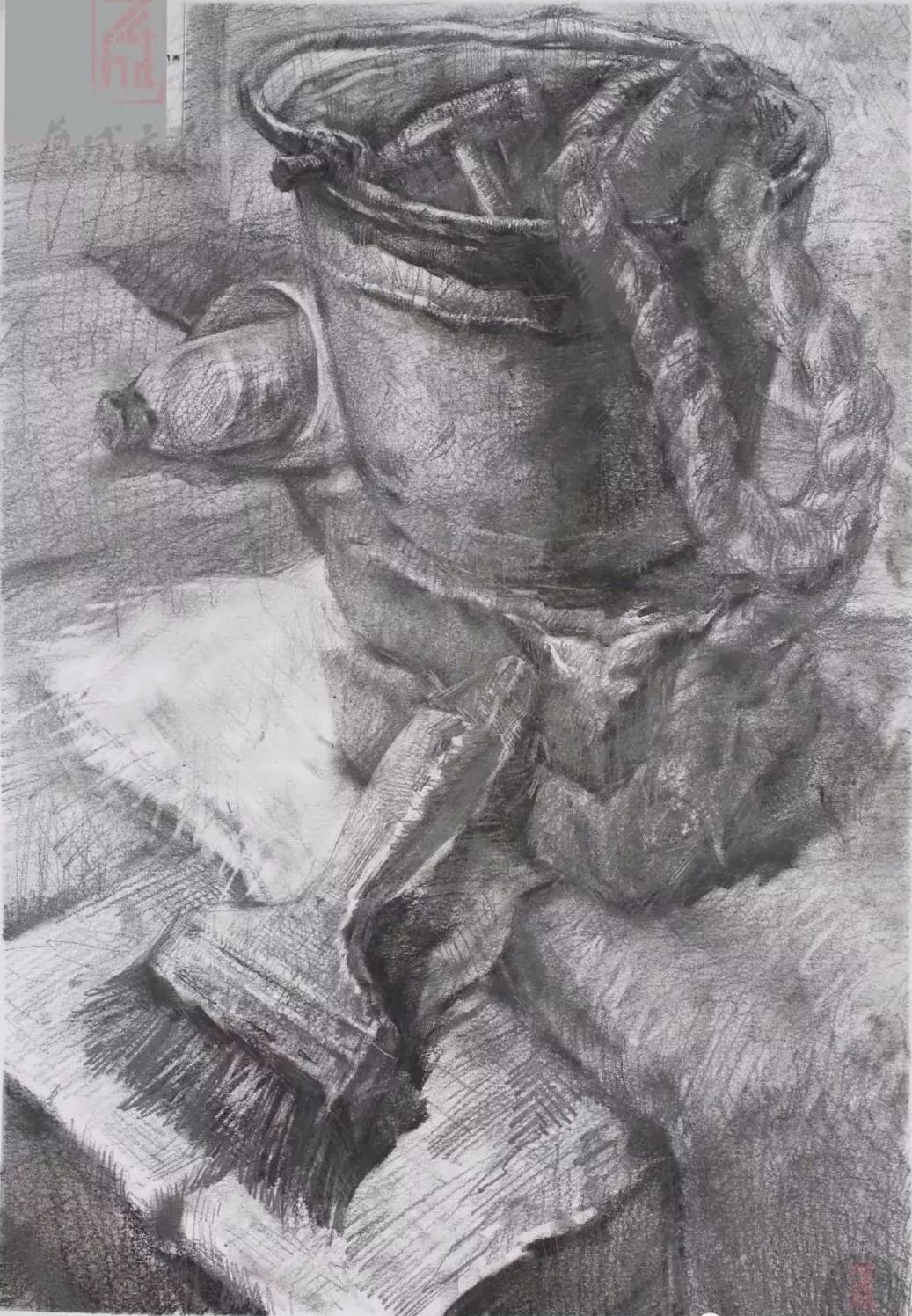 “艺成”广东2020届一模部分高分卷-素描-广州画室 24