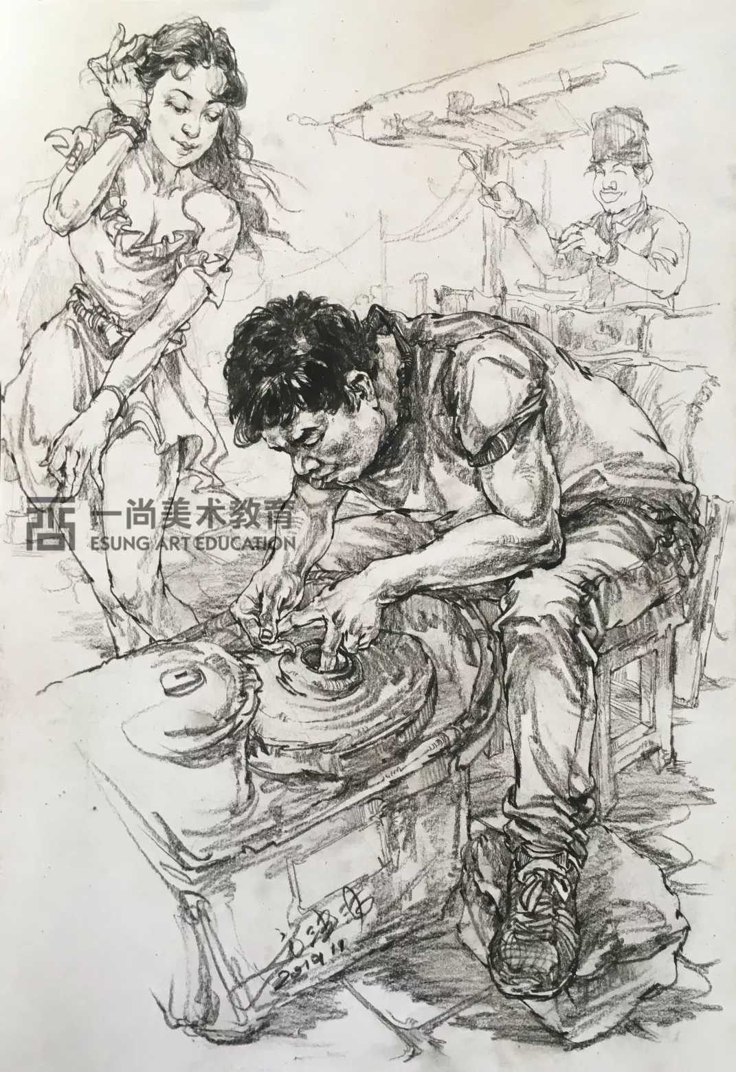 艺成二模同步范画 | 美术生快来对答案！,广州画室,广州美术培训   09