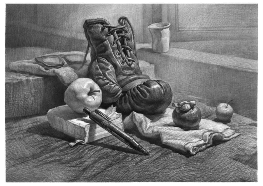 素描头像如何表现人物肤色的色调和质感？广州画室教你,10