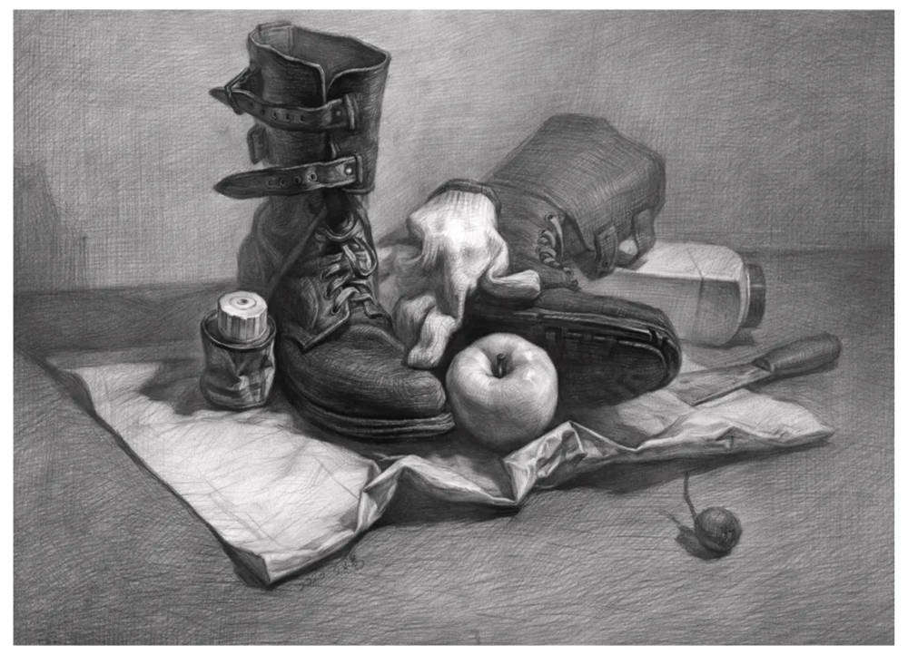 素描头像如何表现人物肤色的色调和质感？广州画室教你,17