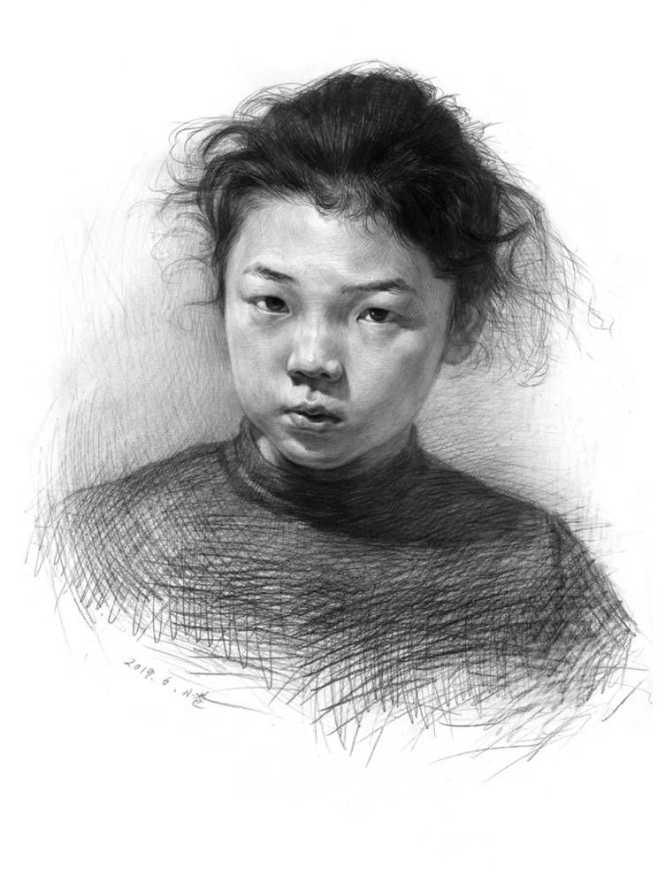 素描头像如何表现人物肤色的色调和质感？广州画室教你,20