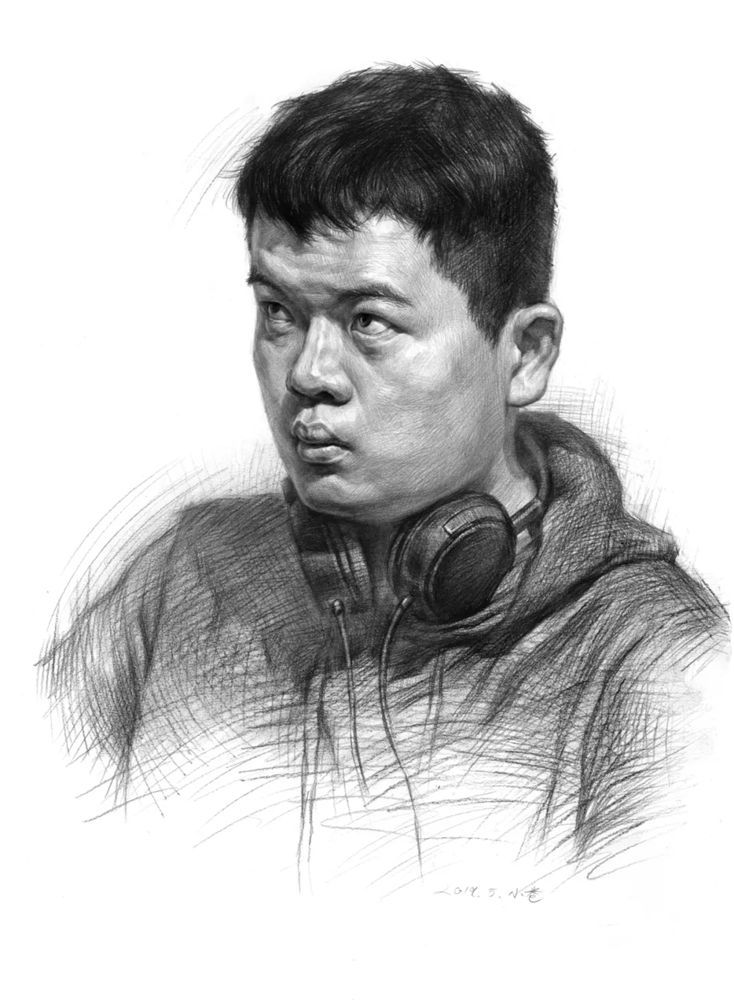 素描头像如何表现人物肤色的色调和质感？广州画室教你,23