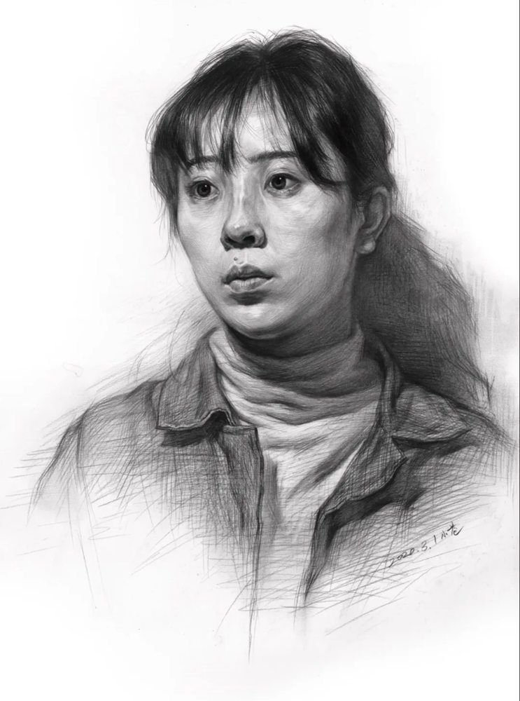 素描头像如何表现人物肤色的色调和质感？广州画室教你,31
