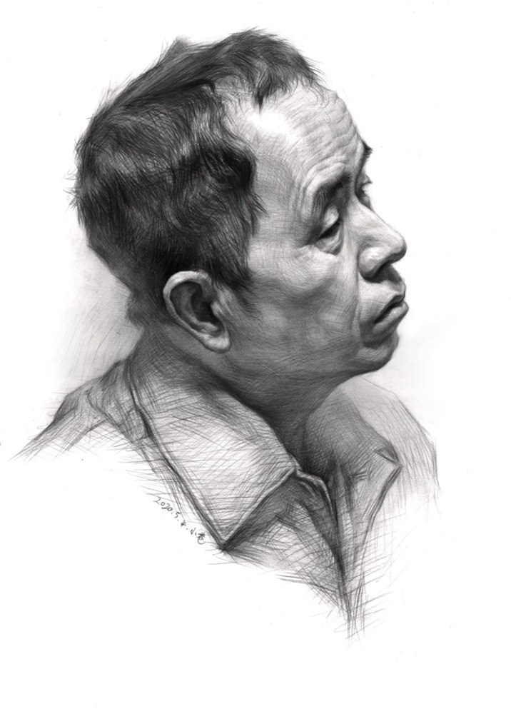 素描头像如何表现人物肤色的色调和质感？广州画室教你,42