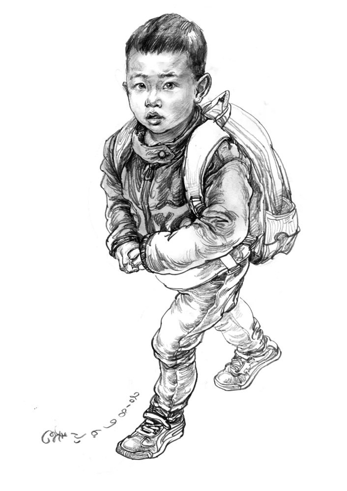 素描头像如何表现人物肤色的色调和质感？广州画室教你,56
