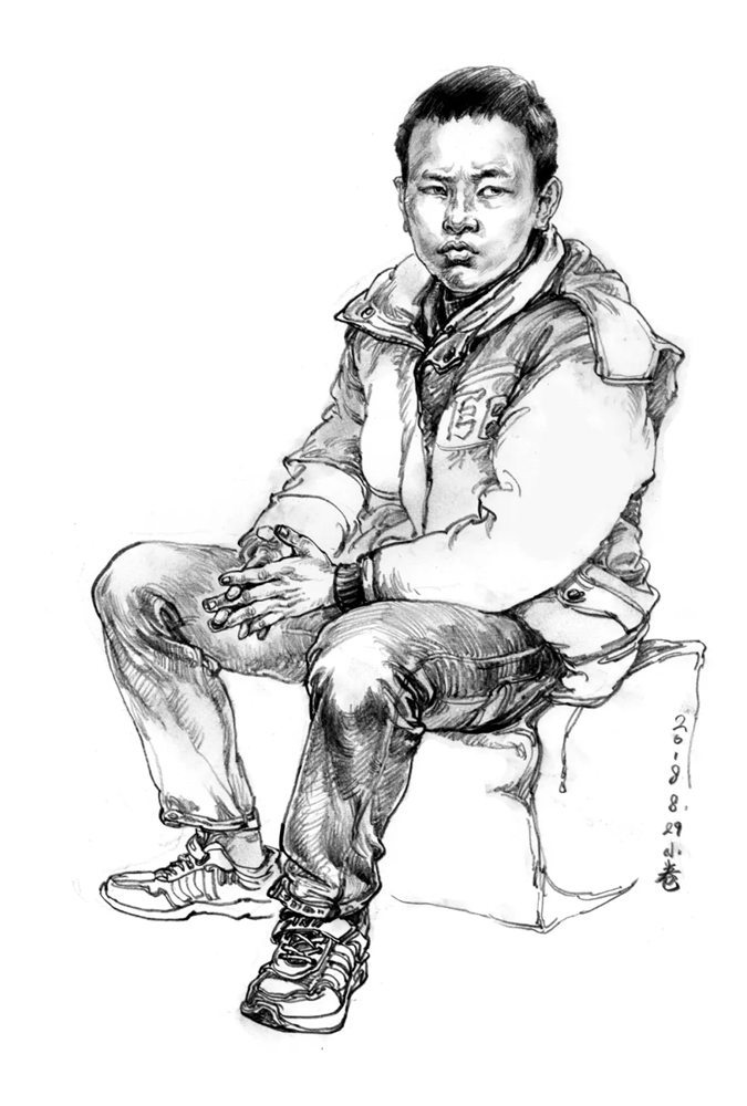 素描头像如何表现人物肤色的色调和质感？广州画室教你,58