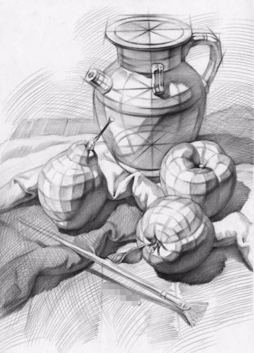 广州画室教你用纸巾擦出来调子，效果独特，立体感强,34