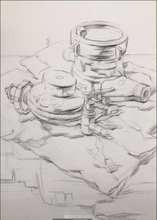 广州画室教你用纸巾擦出来调子，效果独特，立体感强,38