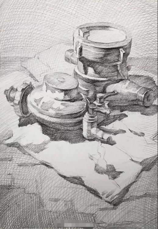 广州画室教你用纸巾擦出来调子，效果独特，立体感强,39