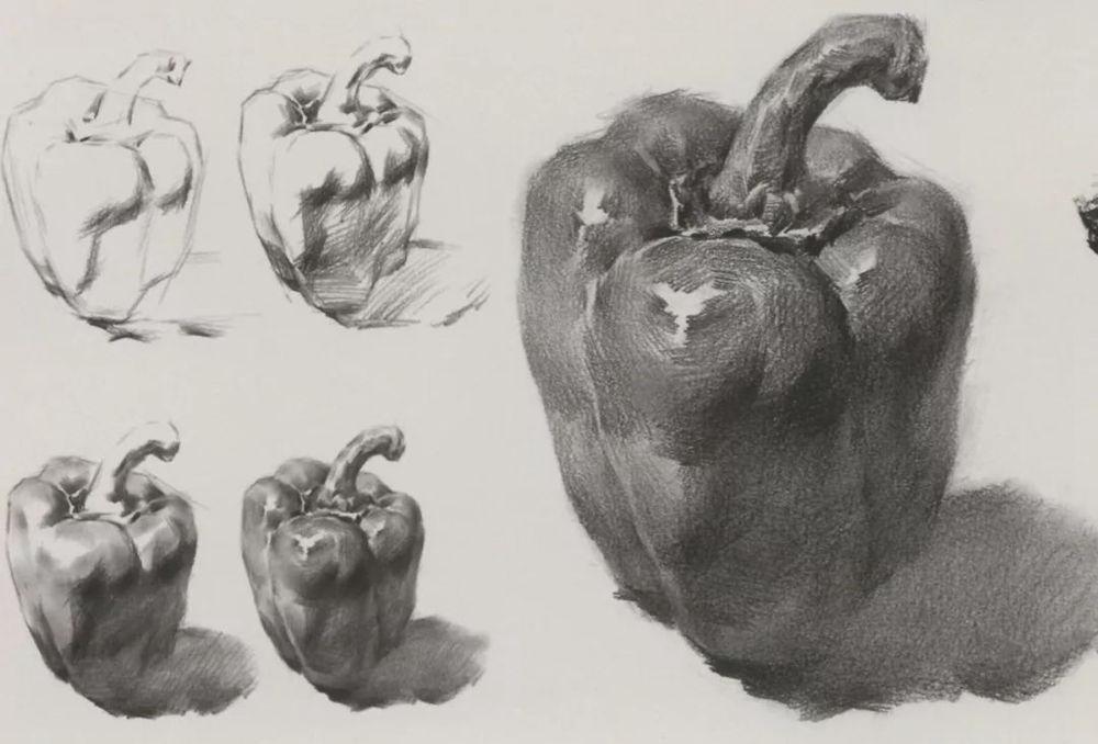 广州画室给你整理联考考题常客：《果蔬类静物》的刻画方法,40
