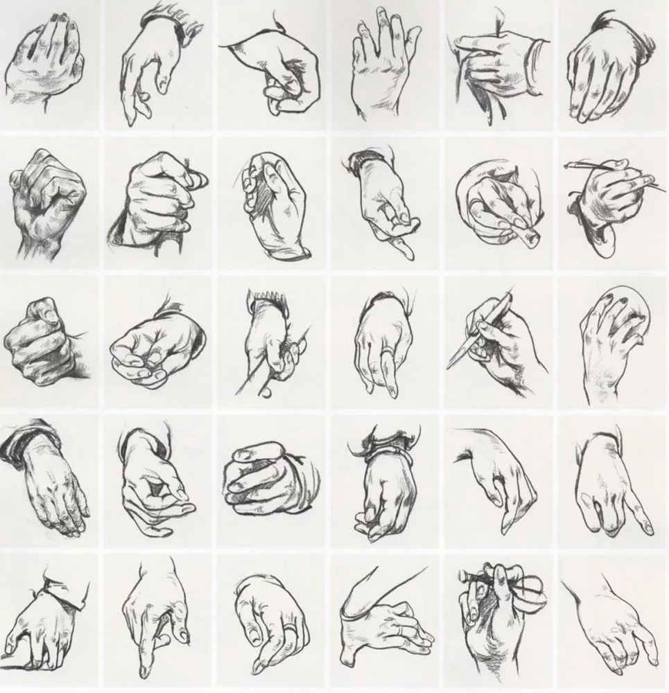广州十大排名画室的小编教你深入刻画速写的手部、脚部和鞋,05