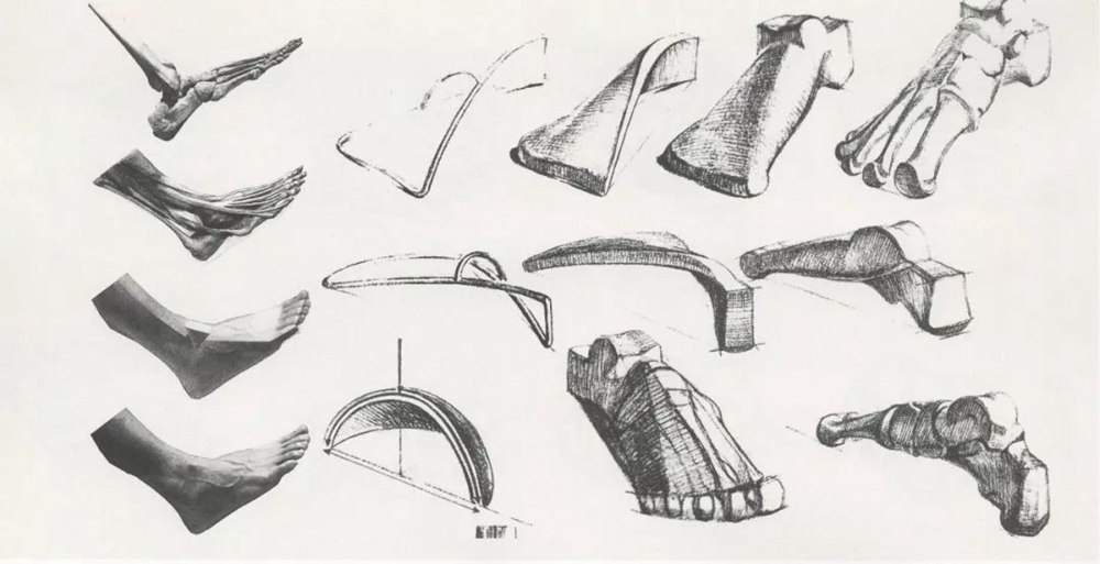 广州十大排名画室的小编教你深入刻画速写的手部、脚部和鞋,10