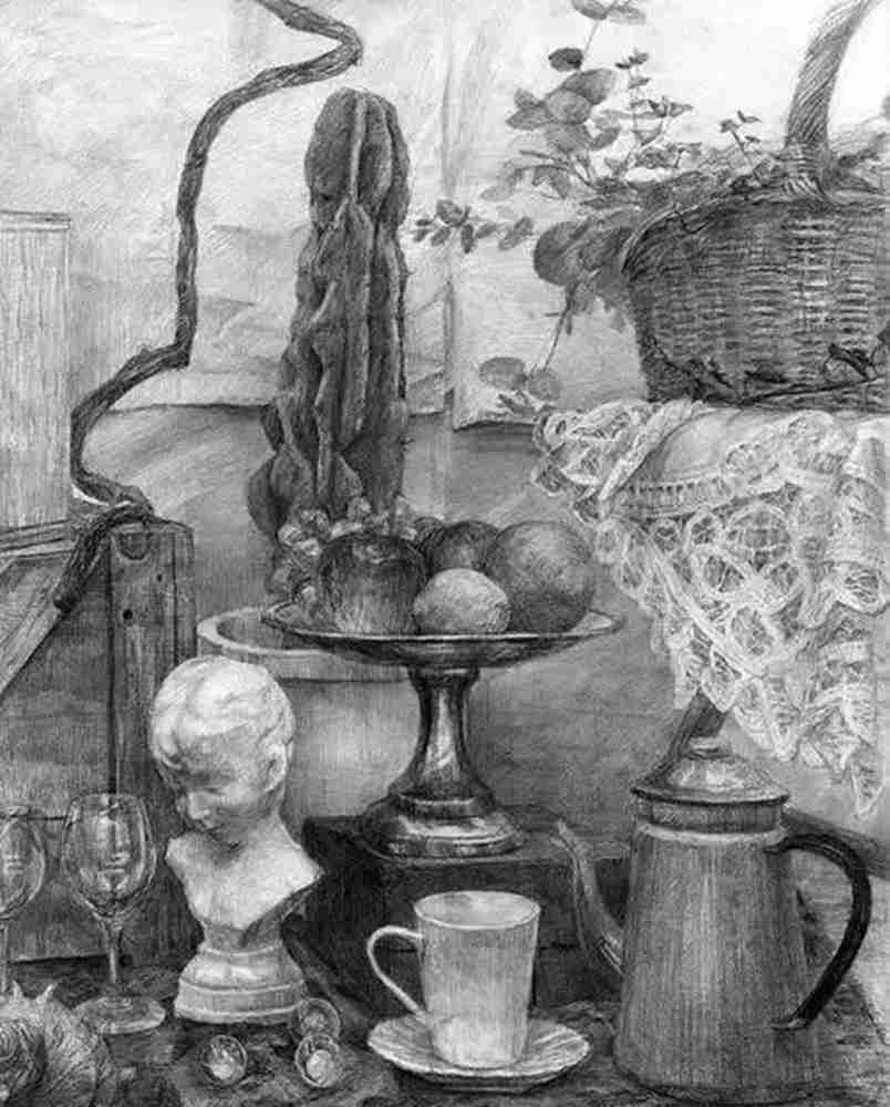 素描画到这水平，广州画室老度觉得9大美院你可以随便考,24