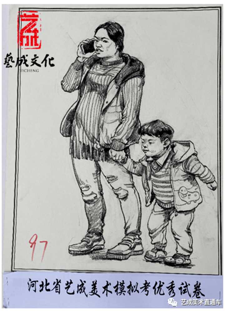 广州画室老度让看你别人家的二模！21届河北二模高分卷稳扎稳打,14