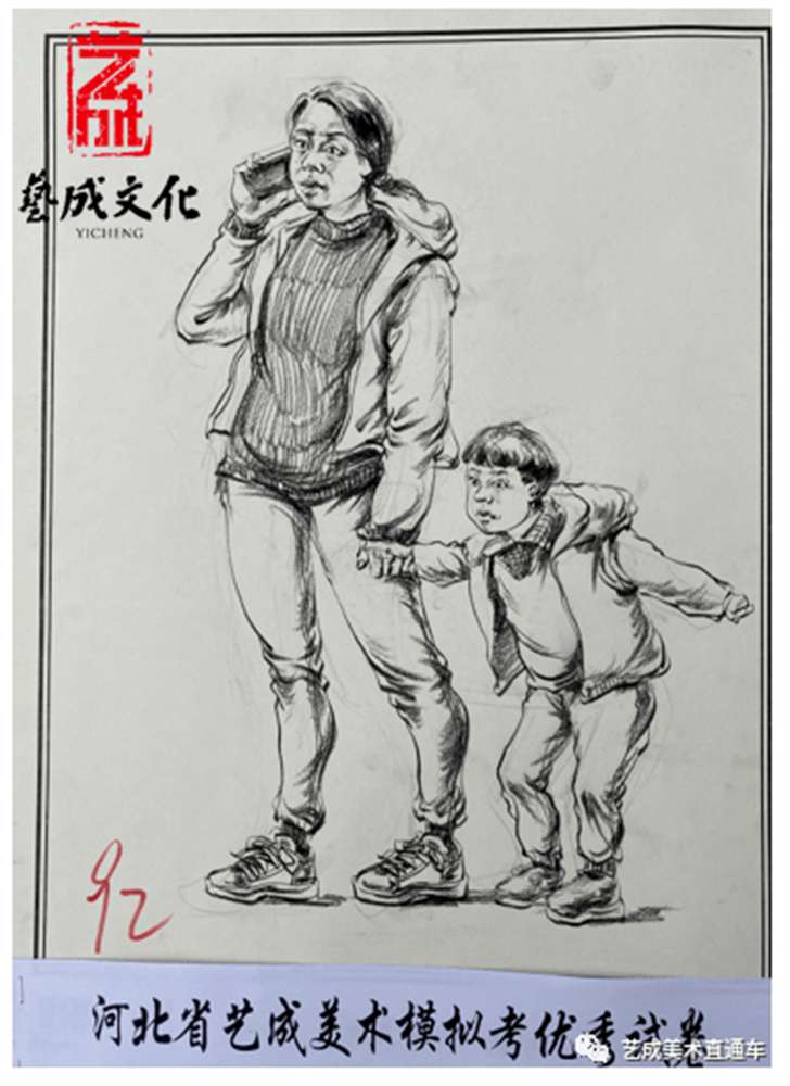 广州画室老度让看你别人家的二模！21届河北二模高分卷稳扎稳打,19