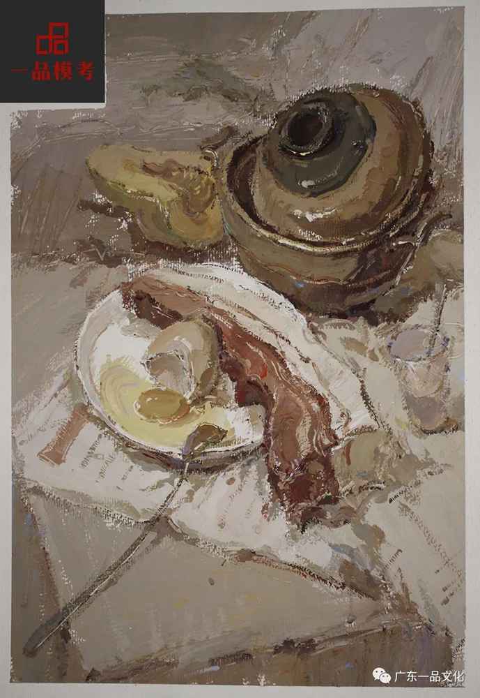 广州画室整理的广东一品21届美术二模色彩优秀试卷来啦,19