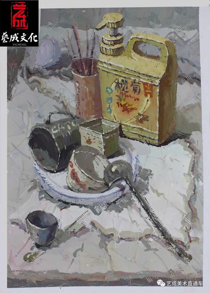 21届广东二模色彩高分卷出炉，广州画室带你看看别人餐具怎么画的,10