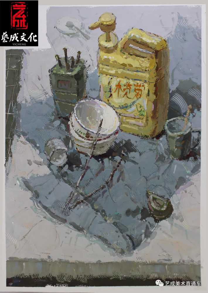 21届广东二模色彩高分卷出炉，广州画室带你看看别人餐具怎么画的,43