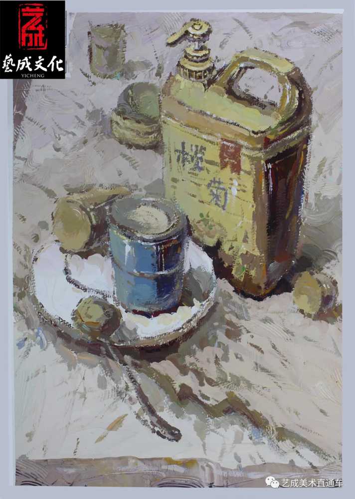 21届广东二模色彩高分卷出炉，广州画室带你看看别人餐具怎么画的,125