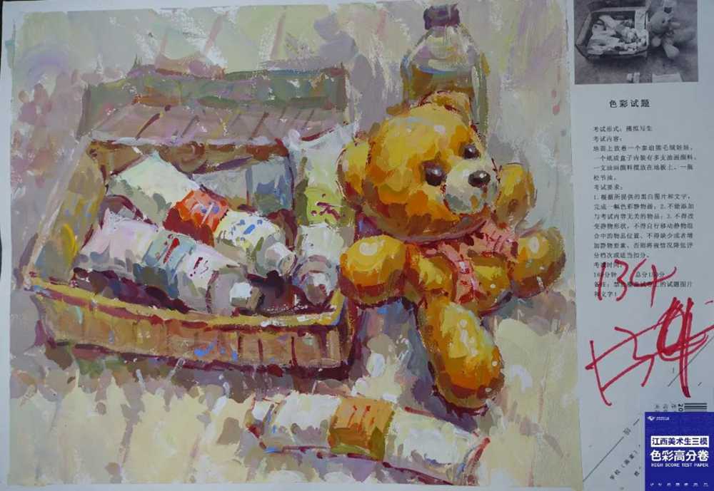 江西三模色彩、速写卷出炉，广州画室觉得难度提高,29