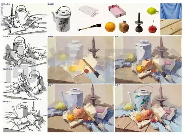 广州画室老师干货分享丨色彩绘画中常见的绘画步骤及构图方法8