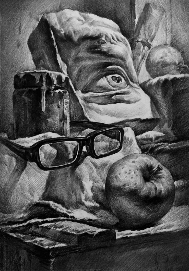 曾亦航静物素描作品集